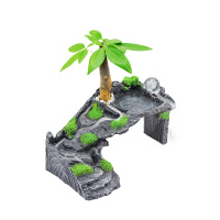 乌龟晒台爬台大号造景水龟缸浮岛爬坡巴西龟晒背台洞穴躲避晒龟台
