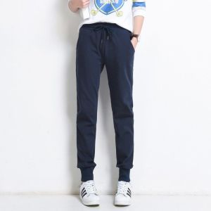 秋冬新款运动裤女韩版宽松显瘦大码高腰哈伦裤