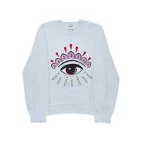 高田贤三(Kenzo)女孩圆领长袖套头图案运动卫衣潮童春秋百搭保暖