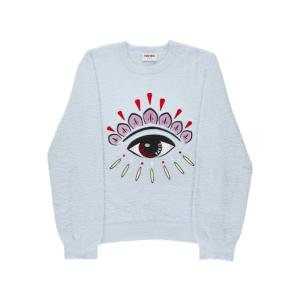 高田贤三(Kenzo)女孩圆领长袖套头图案运动卫衣潮童春秋百搭保暖