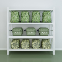 臻远中型仓储货架置物架仓库铁架子地下室货架~白色四层主架150*60*200