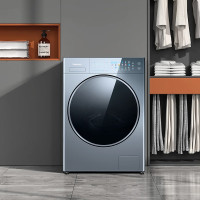 松下XQG100-VA198 滚筒洗烘 10KG滚筒洗衣机全自动+8KG烘干 光动银双重除菌双智能投放纳诺怡