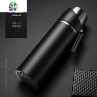 保温杯男女带杯子杯盖可喝水的水杯子定制大容量带滤网泡茶杯 FENGHOU 钢本色