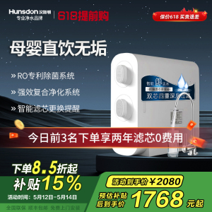 汉斯顿/Hunsdon 0阻垢剂添加净水器家用直饮净水机厨下式RO反渗透母婴直饮机自来水过滤器D3