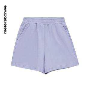 [1件5折价:59.5]美特斯邦威针织短款女百搭夏季松紧腰纯棉宽松净色裤子女