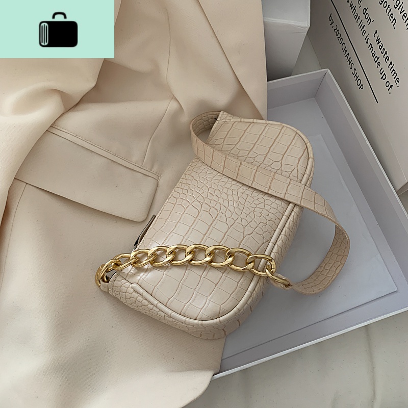 夏天小挎包包2020新款潮网红时尚单肩腋下包奶茶色百搭高级感女包NEW LAKE女士单肩包