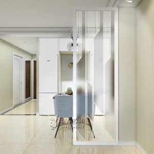 BONJEAN玻璃屏风隔断装饰客厅现代简约小户型隔断墙玄关卧室洗手盆工艺