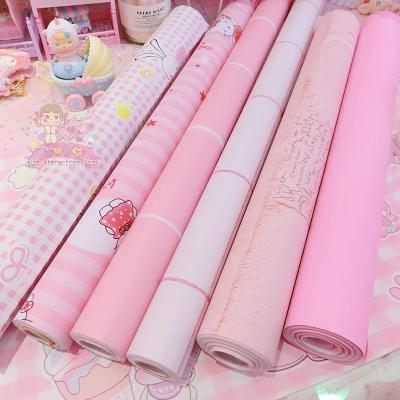美帮汇少女心墙纸自粘卧室温馨学生宿舍改造壁纸房间装饰桌面柜子墙贴纸