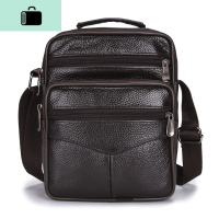 中年男士爸爸牛皮单肩小挎老人爷爷旅游旅行斜跨包大容量NEW LAKE男士单肩包