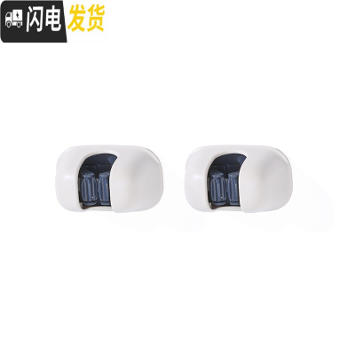 三维工匠挂钩拖把夹收纳卫生间后粘钩免打孔厨房挂架扫把夹壁挂 灰色两个装