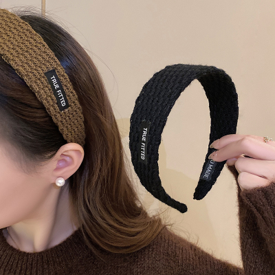 秋冬针织毛线发箍复古压发头箍气质学院风百搭发卡2024新款头发饰送女朋友老婆情人节七夕生日礼物