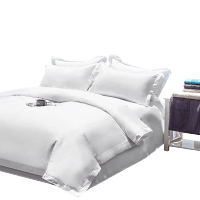 婵思 60*80S喷气全棉贡缎纯白枕套