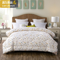 水洗磨绒印花冬季被子加厚保暖被芯单双人四季被春秋被 三维工匠
