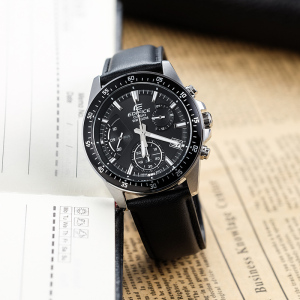 CASIO官方旗舰店卡西欧手表男Edifice海洋之心商务休闲时尚学生防水赛车电子防水皮钢带石英表男EFR-552D