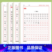[一年级上册+下册]语文同步字帖4本 [正版]一年级上册练字帖小学生练字本每日30字同步人教版语文二三年级上下册生字拼音