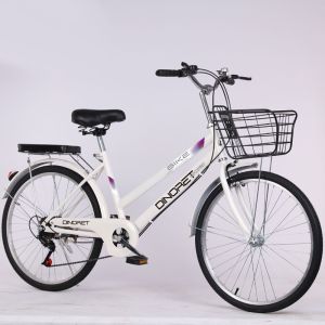 自行车实心胎通勤24寸26寸上班代步男女式大学生轻便脚踏单车