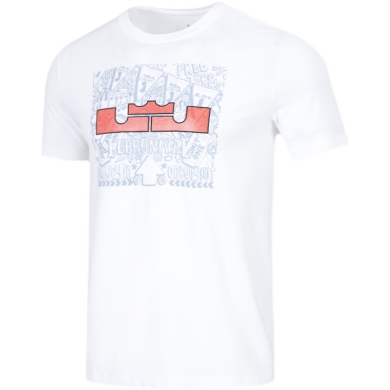 NIKE/耐克短袖T恤詹姆斯运动休闲透气针织圆领男装DQ1884-100 Z