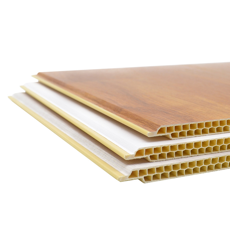 墙板竹木纤维墙壁闪电客装饰板材石塑装修材料墙板pvc吊顶护墙板 宽60