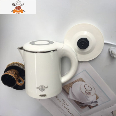 烧水壶低小功率800W瓦学生宿舍寝室专用电热水壶300W500W旅行家用 白色 双层500W0.6L 敬平