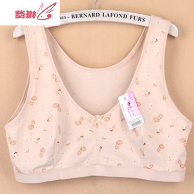 中老年内衣文胸无钢圈老年人胸罩背心式胖妈妈加肥加大码女费琳胸罩