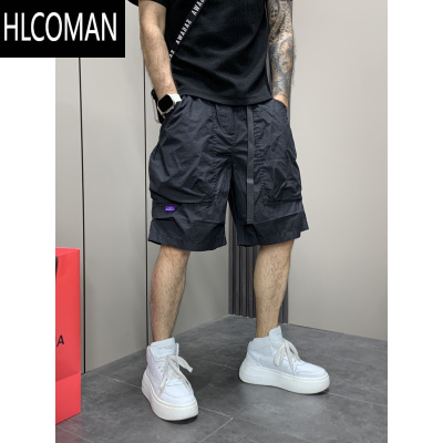 HLCOMAN夏季薄款多口袋男士工装短裤户外潮牌宽松直筒速干休闲运动五分裤
