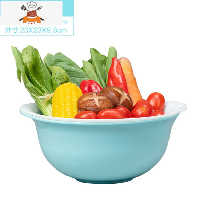 双层洗菜盆沥水篮洗菜洗水果厨房家用收纳菜篮子果盘爱丽丝 敬平洗菜篮