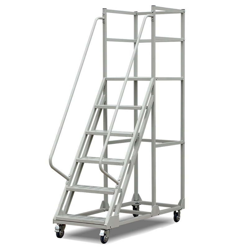 易企采 150CM登高梯 仓库可拆卸理货货架梯子可移动平台登高梯