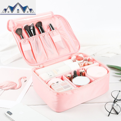 ins网红化妆包女小号便携韩国简约大容量多功能化妆品收纳洗漱包 三维工匠收纳包