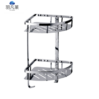 羽凡莱 浴室加厚三角架转角架 双层带钩 个