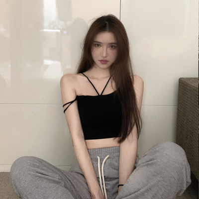 苏芈美背小吊带女网红黑色打底2020新款内搭短款背心外穿抹胸上衣