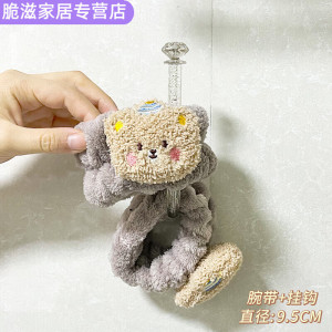 洗脸手腕带防水神器防湿袖口吸水洗漱儿童洗面毛绒可爱女发圈护腕