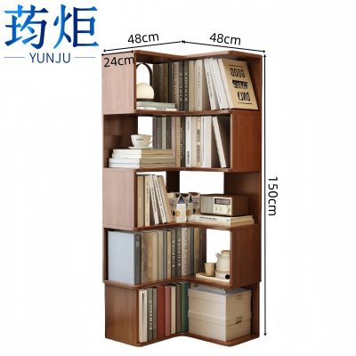 荺炬实木书架五层个