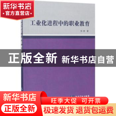 正版 工业化进程中的职业教育 张原著 知识产权出版社 9787513043