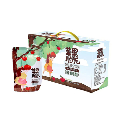 西北特产甘肃静宁宝宝零食非油炸纯苹果脱水制作脆片烘干苹果脆片30g*10