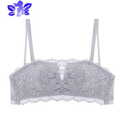 Ideamini抹胸蕾丝裹胸女聚拢打底防走光文胸无肩带夏季内搭美背内衣