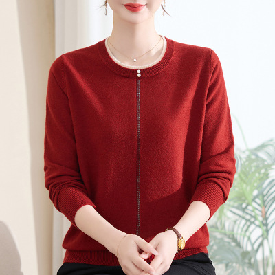 新款妈妈针织衫洋气中老年女士毛线衫40-60岁中年女装上衣50岁女