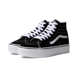 VANS高帮趣味印花休闲板鞋女鞋帆布圆头松糕底系带运动鞋