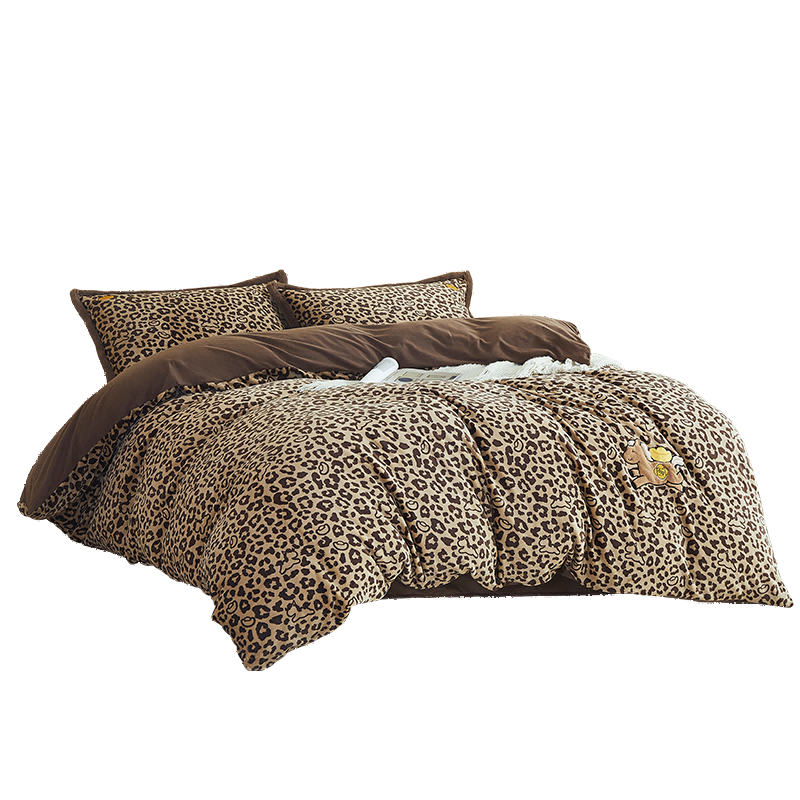 LA MAISON DE SASHA马上暴富暖绒抗静电四件套 A类柔软亲肤加厚床单款