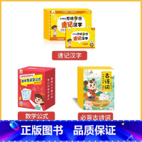 [全3盒]速记汉字+数学公式+古诗词 小学通用 [正版]贝丁兔小学生思维导图速记汉字升级版 小学速记汉字手卡 一年级二年