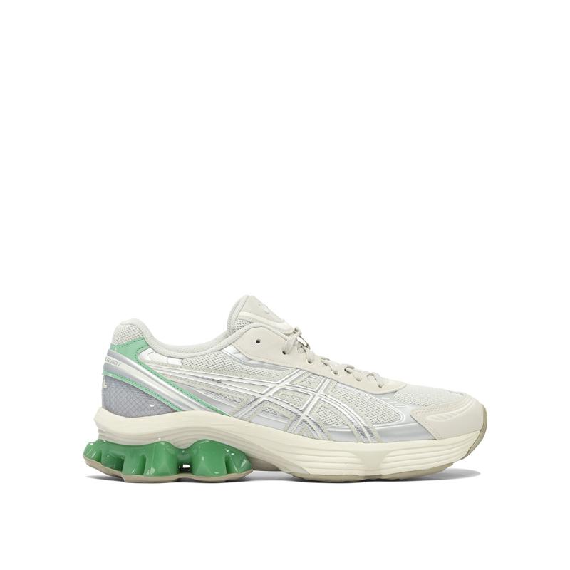 ASICS跑步鞋男透气舒适轻便缓震白色绿色点缀网面时尚户外公路