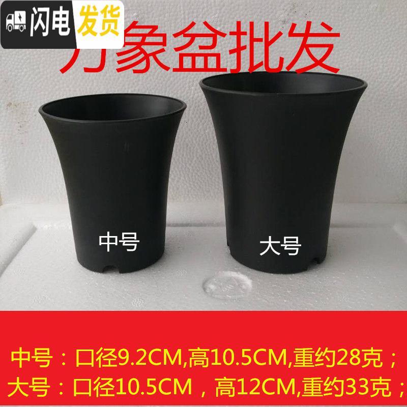 三维工匠万象盆大棚多肉植物12卷玉露老桩花盆黑色磨砂高腰盆加厚塑料 圆万象盆中号30个 小花盆容器