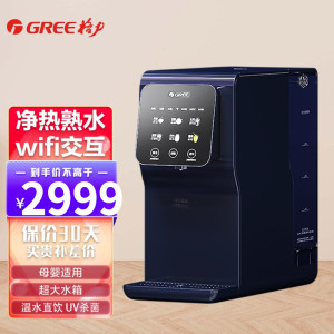 格力(GREE)净水器家用 台式净饮一体机 净水加热二合一 台式免安装净水机 反渗透饮水机 RJY-T16-1X611B