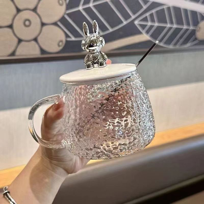 [补贴10%]日式玻璃杯网红水杯带把手茶杯早餐学生女咖啡牛奶杯子便携