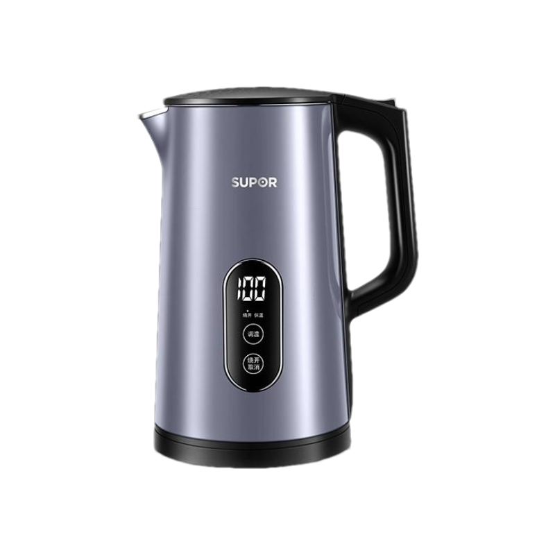 苏泊尔(SUPOR)电热水壶家用1.7升大容量不锈钢一体无缝内胆快速加热多段调温SW-17S61A