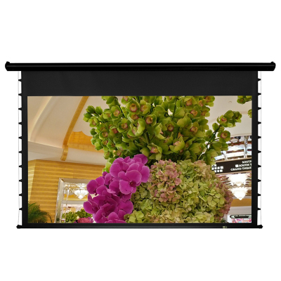 经科JK电动遥控拉线投影幕布M3-MAT/300s拉绳微孔透声幕96寸16:9