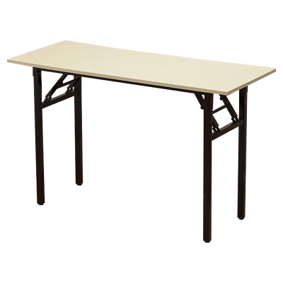 臻远 ZY-ZDZ-004 简易折叠桌长方形培训桌 白橡色单层 800*500*750