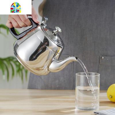 不锈钢烧水壶平底过滤网泡茶壶电磁炉罗马壶酒店餐厅壶 FENGHOU 2.0L(无网)