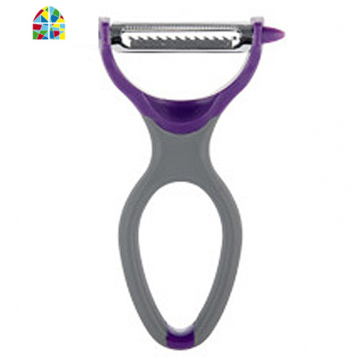 不锈钢铁包胶多功能刮皮器瓜水果皮削皮器刨土豆丝器瓜刨子萝卜丝 FENGHOU 绿色