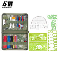 龙盾户外地形学标图工具套装 标图套装指挥尺套装 星空158型