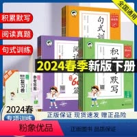 [3本]阅读+句式+默写 一年级下 [正版]2024春新版53小学基础练语文积累与默写三年级上册下册一年级二年级四年级五